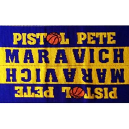 Picture of Purple and gold warm up scarf